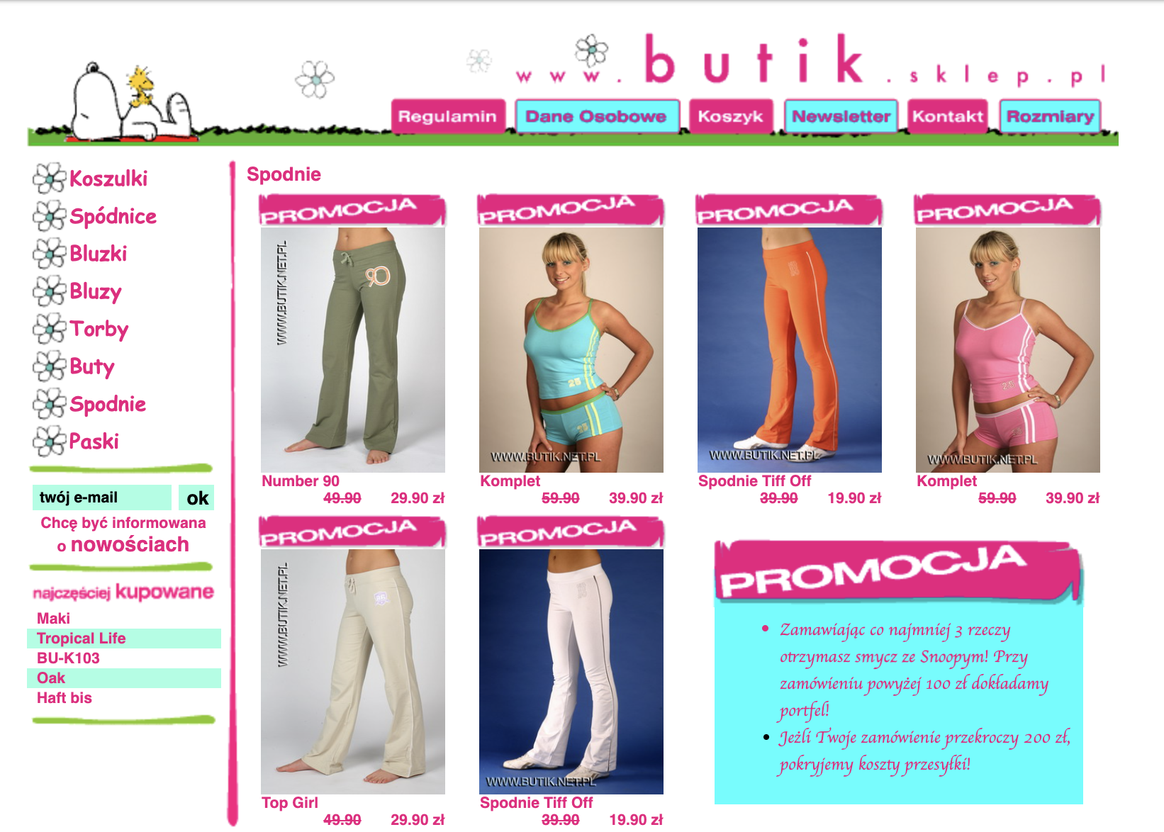 BUTIK – sklep internetowy butik.net.pl i kultowa kolekcja Snoopy