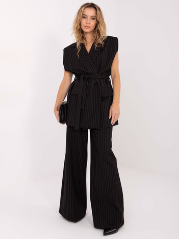 Czarna kamizelka oversize od garnituru RUE PARIS