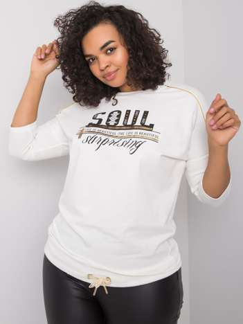 Ecru bluzka z napisem Marilia