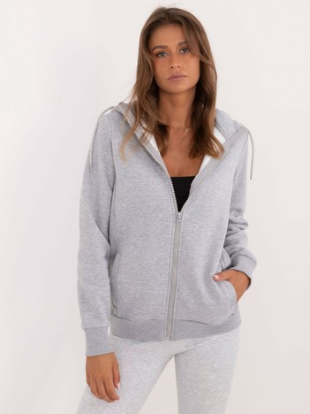 Szara rozpinana bluza z kieszeniami SUBLEVEL