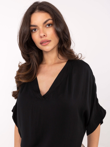 Czarna letnia bluzka z wiskozy OCH BELLA