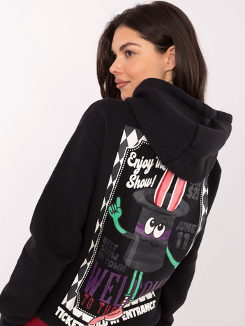 Grafitowa ocieplana bluza z kapturem SUBLEVEL