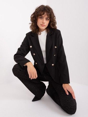 Czarna damska marynarka z podszewką OCH BELLA