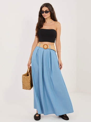 Jasnoniebieska maxi spódnica na lato