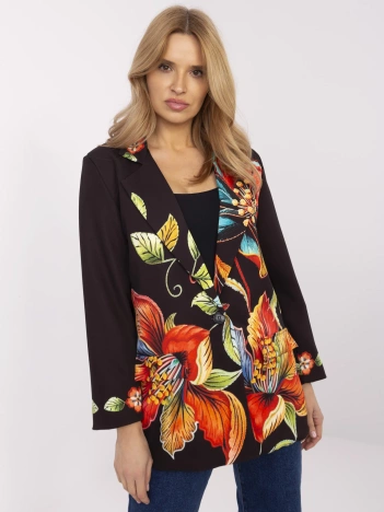 Czarna damska marynarka z zapięciem na guzik