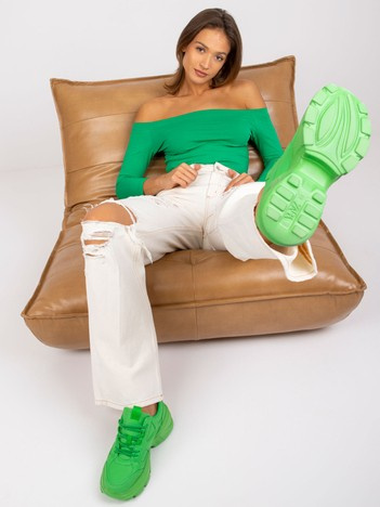 Kremowe jeansy z dziurami Sylvie RUE PARIS