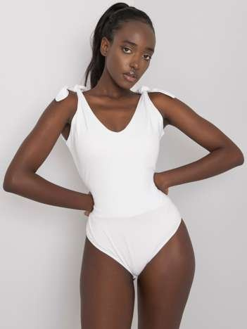 Białe body bawełniane Sorrinah NIE ZNASZ MNIE