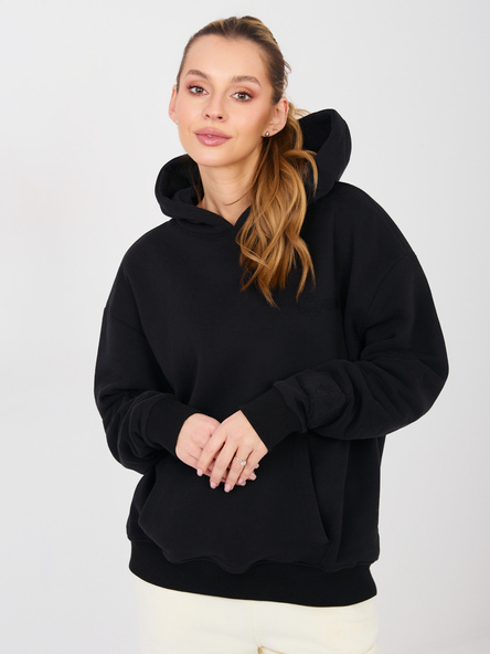 Czarna dresowa bluza kangurka NATURAL SIDE