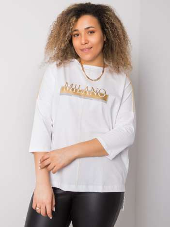 Biała bluzka bawełniana Alissa