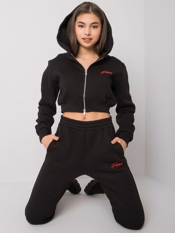 Czarny komplet dwuczęściowy Maxence