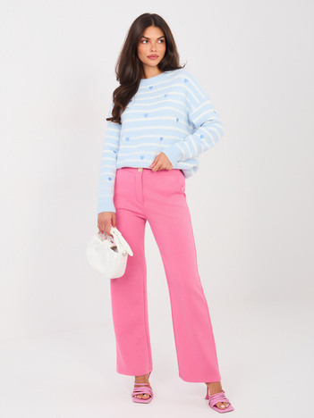 Ciemnoróżowe spodnie z miękkiego materiału  RUE PARIS