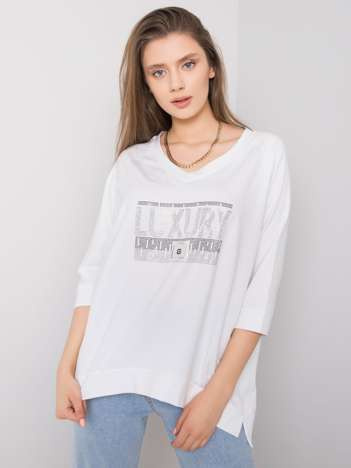 Biała bluzka z aplikacją Tinsley