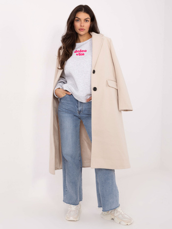 Jasnoszara melanżowa bluza oversize z ociepleniem