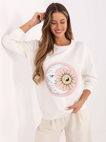 Biała damska bluza z nadrukiem