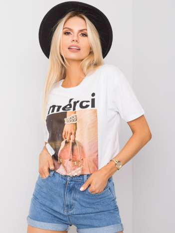 Biały t-shirt Kylie