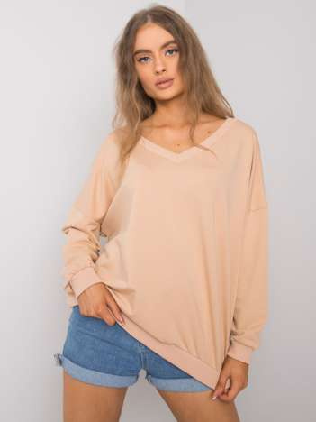 Beżowa bluza bez kaptura Lilyana