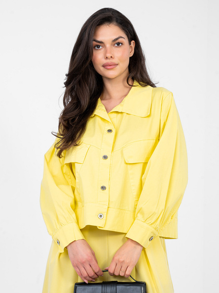 Żółta koszula z bufiastymi rękawami RUE PARIS