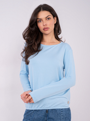 Jasnoniebieska damska bluzka longsleeve