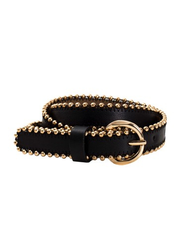 Czarny pasek z ćwiekami OCH BELLA