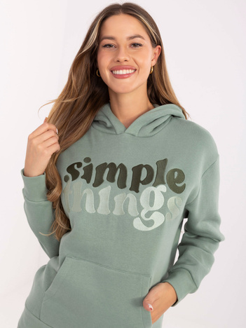 Pistacjowa bluza kangurka z kapturem SUBLEVEL