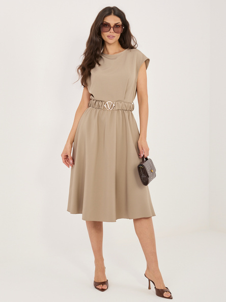 Fango midi sukienka z krótkim rękawem