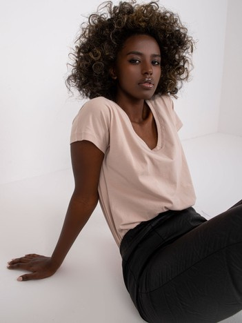 Jasnokawowy t-shirt Emory