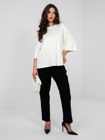 Biała damska bluzka basic o kroju oversize RUE PARIS