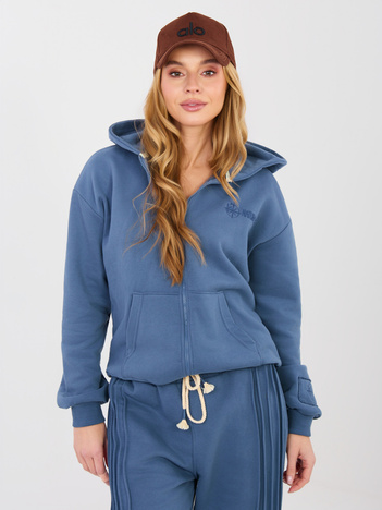 Brudnoniebieska bluza oversize z kapturem NATURAL SIDE