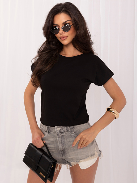 Czarny bawełniany t-shirt basic