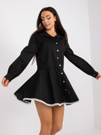 Czarna sukienka szmizjerka mini Adrianna