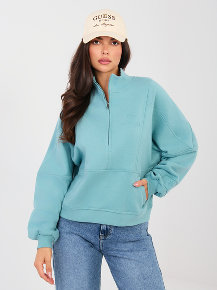 Turkusowa bluza bez kaptura NATURAL SIDE