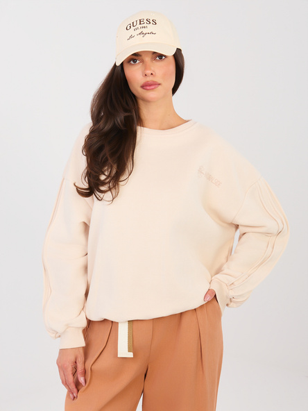 Jasnobeżowa bluza z ozdobnymi szwami NATURAL SIDE