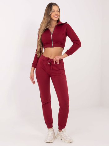 Bordowe spodnie Faster