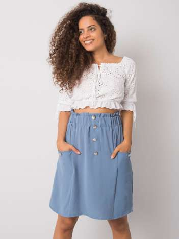 Niebieska spódnica z kieszeniami Cathi