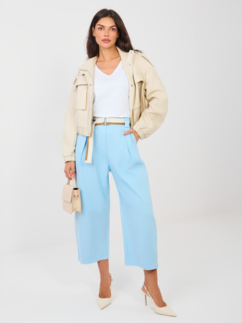 Jasnoniebieskie damskie jeansy z nogawką 7/8 RUE PARIS