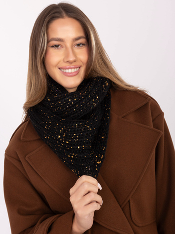 Czarny zimowy komin damski