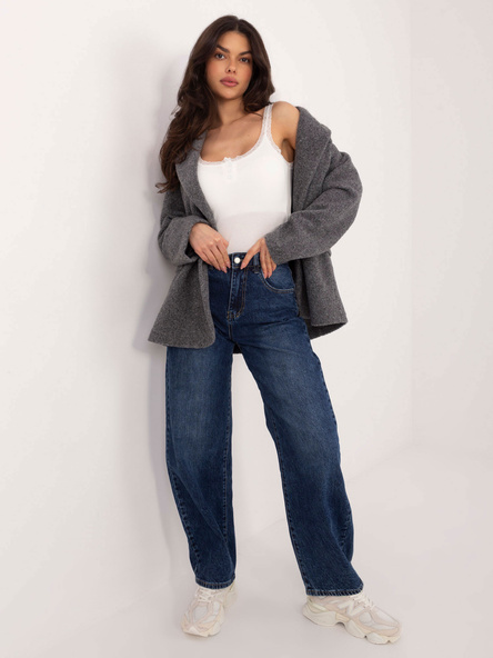 Ecru krótki top z guzikami przy dekolcie