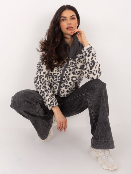 Grafitowa polarowa kurtka z suwakiem SUBLEVEL