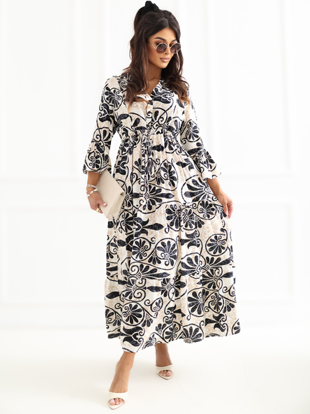 Czarna rozkloszowana sukienka na lato