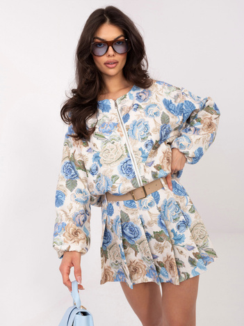 Niebieskie damskie spódnico-szorty od kompletu