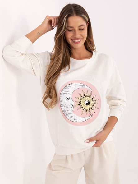 Biała damska bluza z nadrukiem