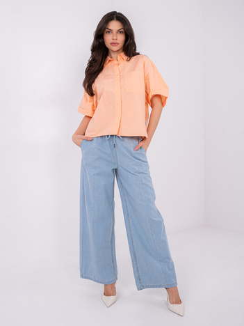 Brzoskwiniowa koszula z kieszenią SUBLEVEL