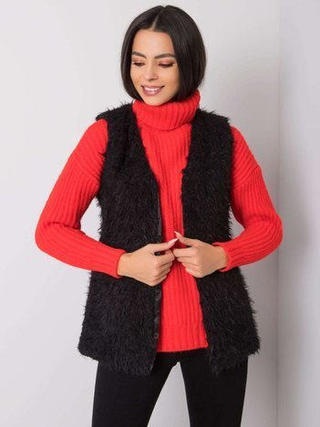 Czarna futrzana kamizelka Chilly OCH BELLA