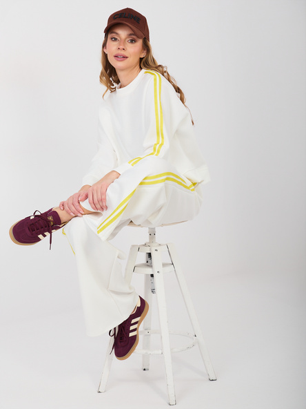 Ecru damski komplet z miękkiego materiału RUE PARIS