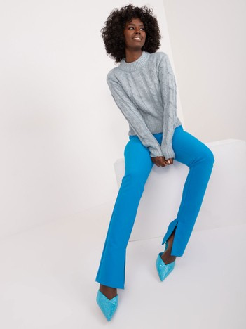 Miętowy dzianinowy sweter damski MAYFLIES