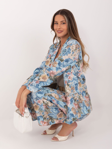 Jasnoniebieska damska marynarka od garnituru RUE PARIS