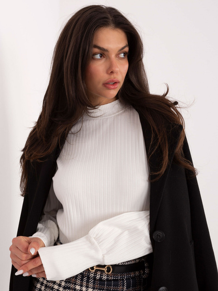 Ecru bluzka basic z bufiastym rękawem RUE PARIS