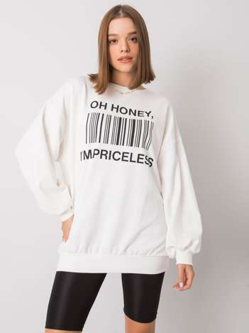 Ecru bluza z nadrukiem Karis