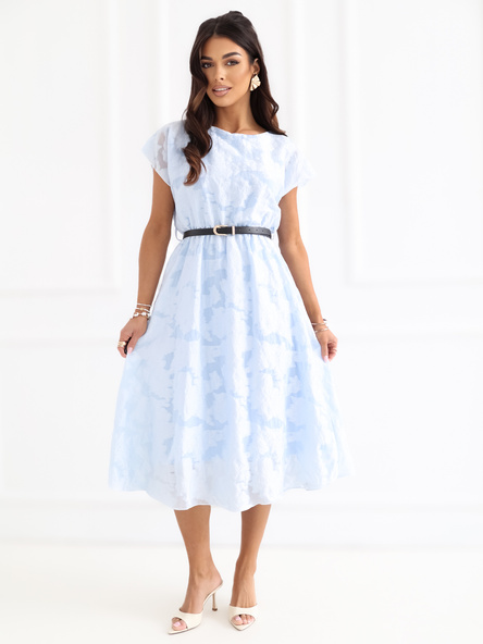 Jasnoniebieska midi sukienka na wesele RUE PARIS