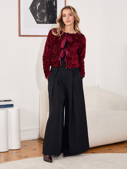 Czarne eleganckie spodnie z kieszeniami